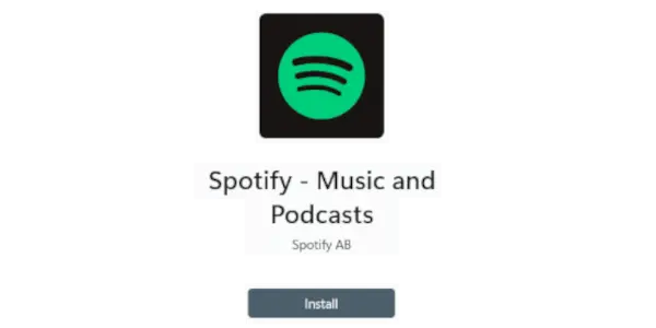 install spotify - apps on laptop