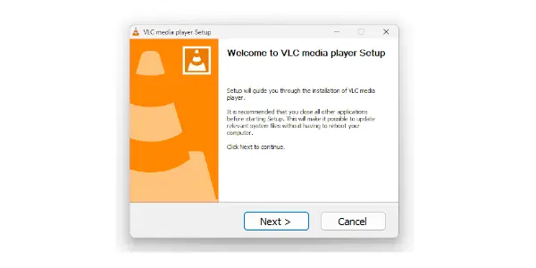 vlc-installing - Apps on laptop